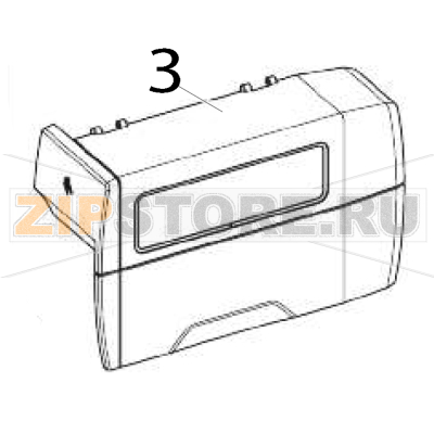 Media cover Zebra ZT211 Media cover Zebra ZT211Запчасть на деталировке под номером: 3