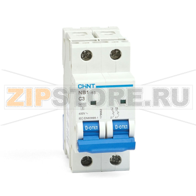 Выключатель автоматический 3 А, 6 кА, 2 полюса Chint NB1-63 
