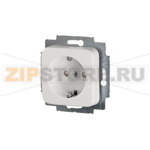 Розетка с заземлением 16 А, 250 В, белая ABB 2TKA000684G1 