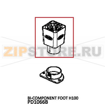 Bi-component foot H100 Unox XB 693 Bi-component foot H100 Unox XB 693Запчасть на деталировке под номером: 105Название запчасти на английском языке: Bi-component foot H100 Unox XB 693