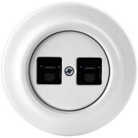 Накладка с суппортом для информационных разъёмов, белый фарфор ABB 2CHK291018C4300