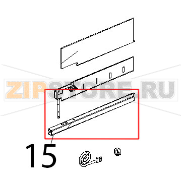 Listello quadro inf porta inox Unox XVC 504 Listello quadro inf porta inox Unox XVC 504Запчасть на деталировке под номером: 15
