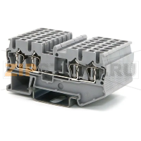 Клемма проходная, пружинная, серая CHIKU RNS 2,5-QUATTRO