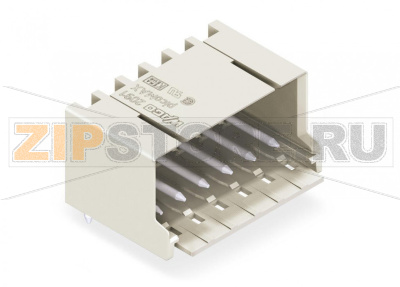 THR male header; 1.0 mm O solder pin; angled; in tape-and-reel packaging; Pin spacing 3.5 mm; 8-pole; light gray Wago 2091-1428/200-000/997-406 Сборка розеток без потери полюсов позволяет разделение различных функций в одной вилкеКодировочные штифты, установленные в вилку, предотвращают неправильную стыковку, что позволяет последующее кодирование в сквозных соединенияхКорпус вилки полностью закрывает розетку, что обеспечивает виброустойчивость до 20 g...