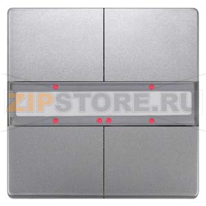 Клавиша, двойная, светодиод состояния, платиновый металлик Siemens 5WG1286-2DB43 