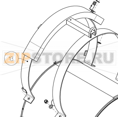Imbragatura vasca LM 14/18/23 Evolution Imesa LM 23                 Imbragatura vasca LM 14/18/23 Evolution Imesa LM 23Запчасть на сборочном чертеже под номером: 13Название запчасти на итальянском языке: Imbragatura vasca LM 14/18/23 Evolution Imesa LM 23