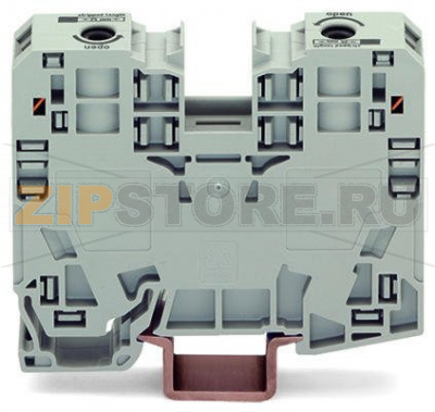 POWER CAGE CLAMP 2-проводные проходные клеммы; 35 мм; боковые маркировочные разъемы; только на рейке DIN 35 x 15; POWER CAGE CLAMP; 35,00 mm; серые Wago 285-135 