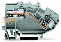 TOPJOB Classic 1-проводные распределительные клеммы с размыкателем; 10 мм; CAGE CLAMP®; 10,00 mm; серые Wago 784-623