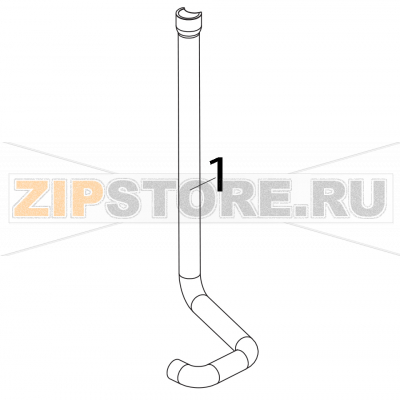 Tubo mandata lavaggio Elettrobar Fast 80D Tubo mandata lavaggio Elettrobar Fast 80DЗапчасть на деталировке под номером: 1