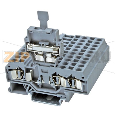 Клемма пружинная со светодиодом 110-250 В, серая CHIKU RST 4-HESI LED 250 (5*25) 