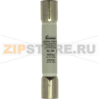 Предохранитель, 35 A, AC 480 В, DC 300 В, 100 кА, 57.1x10.4 мм, G, UL, CSA, с задержкой Eaton BUS