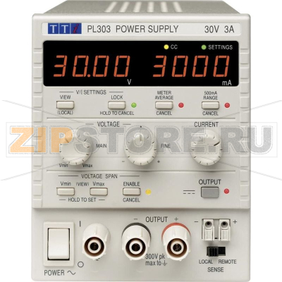 Блок питания лабораторный, регулируемый, 0-30 В/DC, 0-3 А, 90 Вт Aim-TTi PL303 