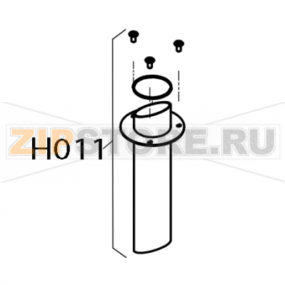 Air-outlet pipe Convotherm OES 6.10 Air-outlet pipe Convotherm OES 6.10Запчасть на деталировке под номером: H011