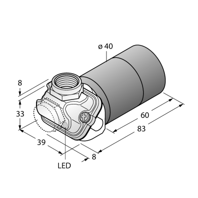 Датчик емкостный Turck BC20-K40WDTC-VP4X2/S930 