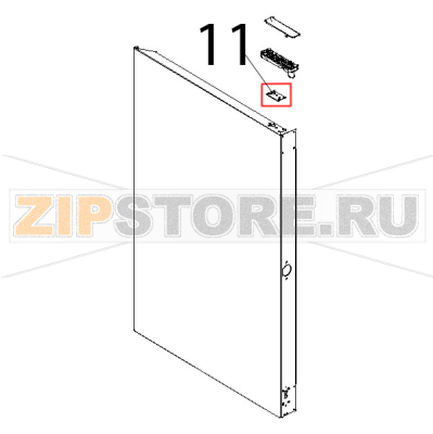 Controstaffa zincata porta C.T. Unox XBC 804 Controstaffa zincata porta C.T. Unox XBC 804Запчасть на деталировке под номером: 11