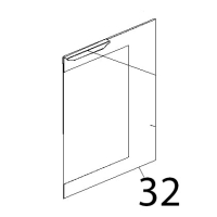 Vetro esterno ser. 429x582x5 chiaro TFL Unox XL 404