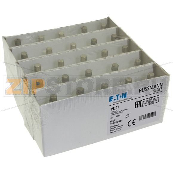 Предохранитель, 2 A, AC 500 В, 100 кА, D2, gL/gG, IEC с задержкой Eaton FUSE-D2 2A T GL/GG 500VAC 