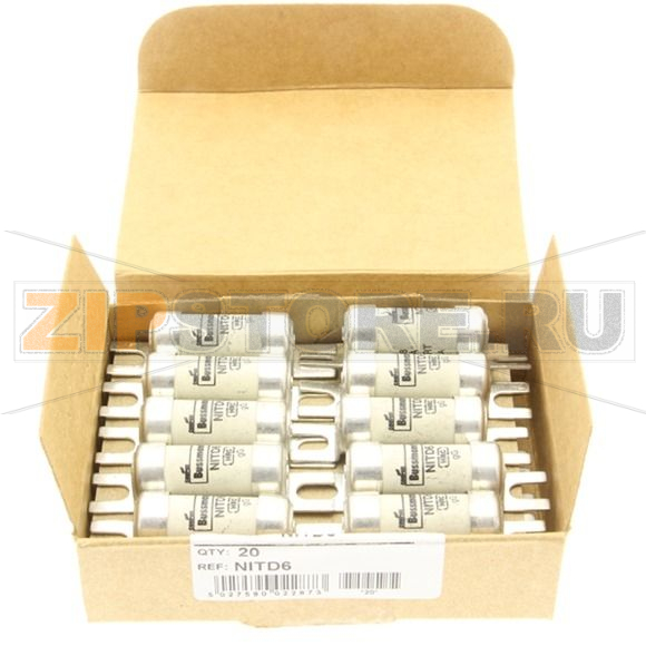 Предохранитель, 6 A, AC 550 В, 80 кА, BS88/A1, 14x55 мм, gL/gG, BS Eaton 6AMP 550V AC BS88 FUSE 