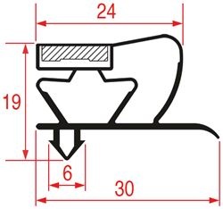 GUARNIZIONE AD INCASTRO 2120x1050 mm 