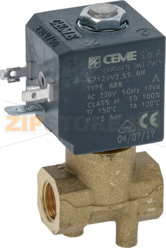 ЭЛЕКТРОМАГНИТНЫЙ КЛАПАН CEME 2-ХОДОВОЙ Ø1/4"F 230В 