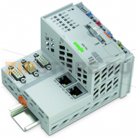 Контроллер PFC200; 2-е поколение; 2 x ETHERNET, RS-232/-485, CAN, CANopen, PROFIBUS Slave; Технология телеуправления; Внешняя температура; светло-серые Wago 750-8216/025-001