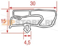 GUARNIZIONE AD INCASTRO 769x424 mm