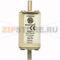 Предохранитель, 16 A, AC 690 В, 200 кА, DIN 00, 30x60x79 мм, gR, DIN, IEC Eaton FUSE 16A 690V D
