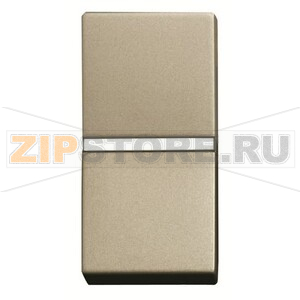 Механизм одноклавишного двухполюсного выключателя с клавишей, одномодульный, шампань ABB 2CLA210120N1901 