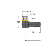 Кабель PVC Turck WKCV4T-P7X2-30/TEL