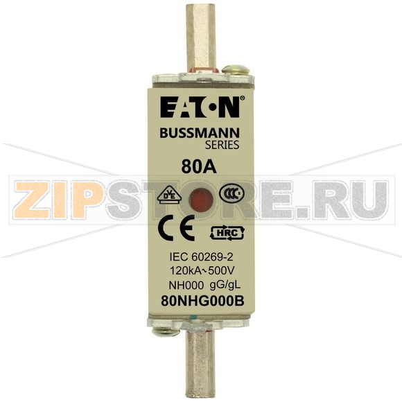 Предохранитель, 10 A, AC 500 В, 120 кА, NH000, gL/gG, IEC Eaton NH FUSE 10AMP 500V SIZE 000 GG MGL 