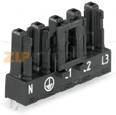 Розетка для печатных плат; прямые; 5-пол.; Код. I; синие Wago 770-3105 Protected against mismating and maintenance-freePush-in CAGE CLAMP® spring pressure connection technology allows solid conductors to be simply pushed into a unit.Two wire connections per pole for loops or bridgesAdditional variable coding is possible....