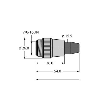 Кабель силовой Turck RSM 40 RKM 50-3M/BL67 