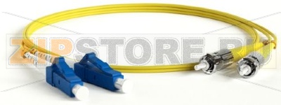 Hyperline FC-D2-9-LC/UR-ST/UR-H-2M-LSZH-YL (FC-9-ST-LC-UPC-2M) Патч-корд волоконно-оптический (шнур) SM 9/125 (OS2), ST/UPC-LC/UPC, duplex, LSZH, 2 м 