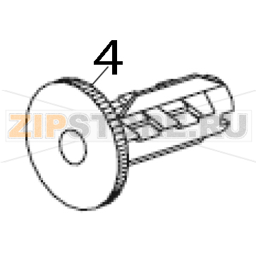 Kit ribbon take-up spindle gear assembly RH and LH Zebra 170PAX4 Kit ribbon take-up spindle gear assembly RH and LH Zebra 170PAX4Запчасть на деталировке под номером: 4