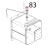 Dado 3/4", H=10 inox fissaggio porta girante Unox XV 203G