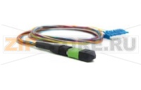 Hyperline FH-B9-504-MTPM12/PR-12LC/PR-1M-LSZH (FC-504-MTPM-12LC-PC-1M) Кабель ''гидра'' MTP (c направляющими штырьками)-LC, 12 волокон, OM4, 10Gig, LSZH, 1.0 м
