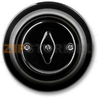 Переключатель перекрёстный, поворотный, чёрный фарфор ABB 2CHK600734C4301