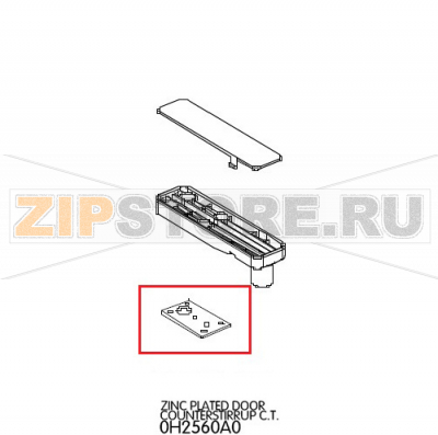 Zinс plated door counterstirrup C.T. Unox XVC 704  Zinс plated door counterstirrup C.T. Unox XVC 704Запчасть на деталировке под номером: 10Название запчасти на английском языке: Zinс plated door counterstirrup C.T. Unox XVC 704
