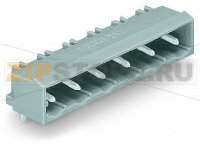 MCS MIDI Classic Вилка THT; 1.0 x 1.0 mm solder pin; угловые; Шаг контактов 7,5 мм; 8-пол.; серые Wago 231-838/001-000