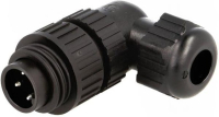 Разъем питания прямоугольный 10 А, 230 В/DC, 400 В/AC, 3+PE, черный Hirschmann CA 3 W LS