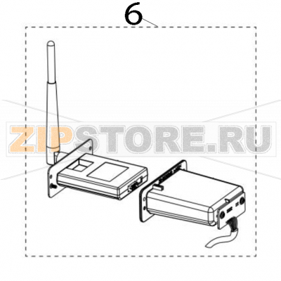 Slot-in WI-FI module with antenna and transfer board (dealer option) TSC MB340 Slot-in WI-FI module with antenna and transfer board (dealer option) TSC MB340Запчасть на деталировке под номером: 6