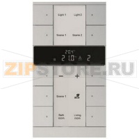 Регулятор комнатной температуры, 10-клавишный, SBR/U10.0.1-83, серебристый алюминий ABB 2CKA006330A0056