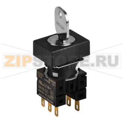 Переключатель селекторный с ключом, Ø отверстия: 16 мм Autonics S16KRT-5GK2C 