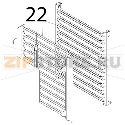 Pair of tray holders Angelo Po FC1011G Pair of tray holders Angelo Po FC1011GЗапчасть на деталировке под номером: 22