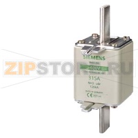 ПЛАВКАЯ ВСТАВКА НИЗКОВОЛЬТНАЯ АМ С НЕИЗОЛИРОВАННЫМИ ВЫСТУПАМИ ДЛЯ МОНТ./ДЕМОНТ. ТИПОРАЗМЕР 3, Iном.=355A, Uном.=690В АС Siemens 3ND2354