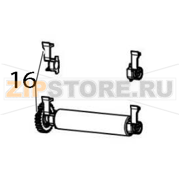 Platen roller 300dpi Zebra ZD611 RFID Thermal Transfer Platen roller 300dpi Zebra ZD611 RFID Thermal TransferЗапчасть на деталировке под номером: 16