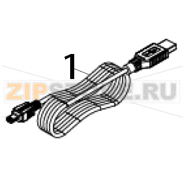 Кабель USB (1500 mm) TSC TC200 USB-кабель (1500 mm) для принтера TSC TC200Запчасть на деталировке под номером: 1