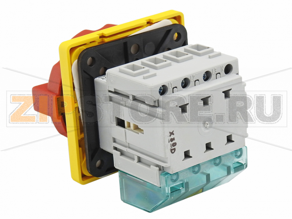4-полюсный главный/аварийный выключатель IU=16, P/AC-23A AT 400V=7.5kW переднего крепления main hole mounting переключатель-op. mech. красный/желтый Siemens 3LD2050-1TL13 