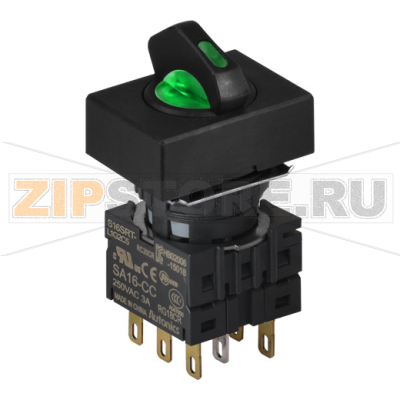 Переключатель селекторный, Ø отверстия: 16 мм Autonics S16SRT-L6G2C12 