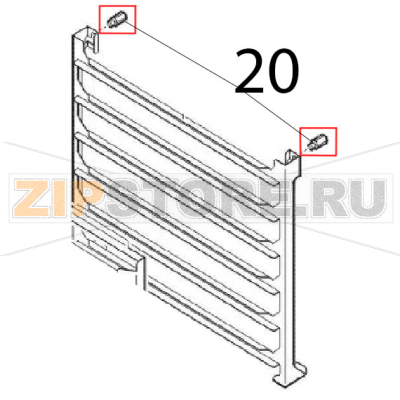Tray M6 holder pin Angelo Po FM611E1 Tray M6 holder pin Angelo Po FM611E1Запчасть на деталировке под номером: 20
